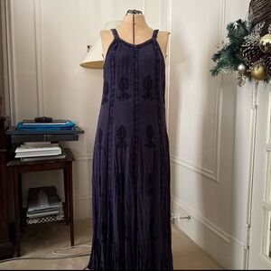 Vintage purple burnout flounce dress